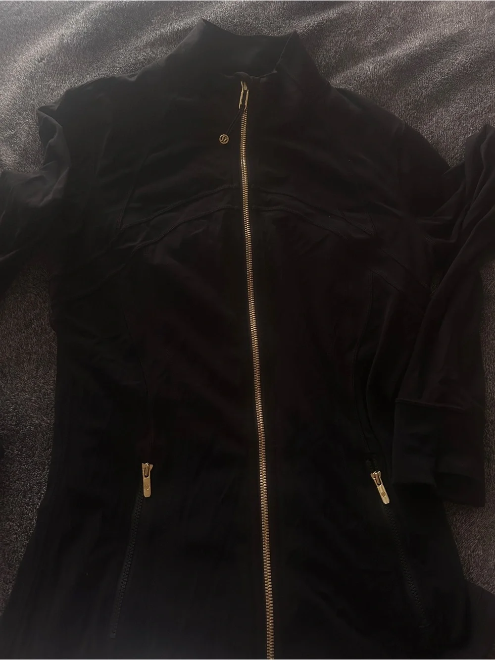 lululemon black define  Jacket with Gold Zipper